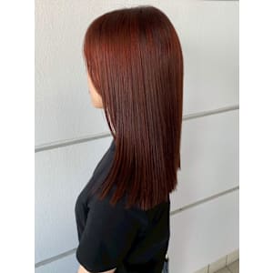 オレンジカラー 暖色 ダブルカラー 髪質改善 レイヤーカット