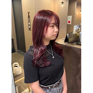 ブリーチなしダブルカラー/ワインレッド【ミワチカコ】