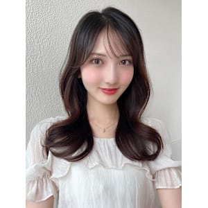 暗髪でも出せるこなれ感フェイスレイヤー×ナチュラルセミロング - AFLOAT/L 錦糸町【アフロートエル】【アフロートエル キンシチョウ】掲載中