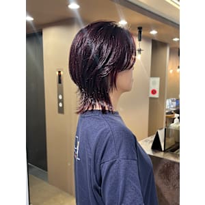 ワインレッド/ショートウルフ【ミワチカコ】