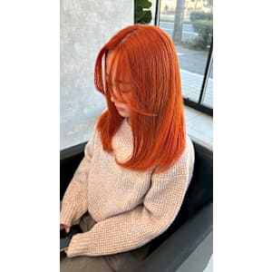 オレンジカラー【ケアブリーチ/ダブルカラー/髪質改善/高畑】