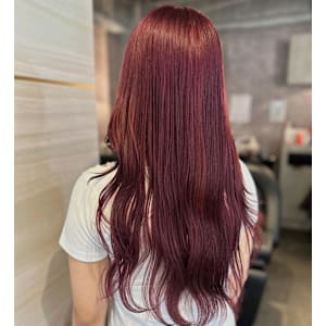 《Hina》チェリーレッド/ブリーチカラー