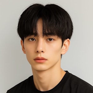 韓国風メンズナチュラルマッシュ