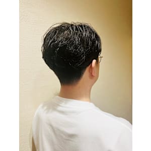 銀座八×ツーブロック×ナチュラルパーマ