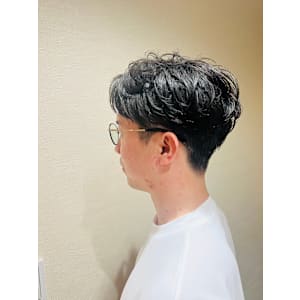 銀座八×ツーブロック×ナチュラルパーマ