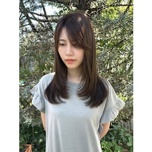 内巻きで可愛い。ロングレイヤー