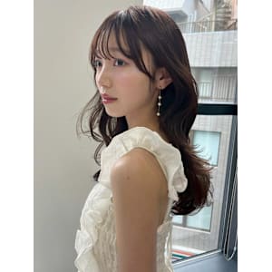 アッシュブラウン 顔周り韓国レイヤー ミルクティーベージュ