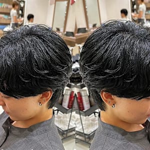 流行フェザーパーマスタイル