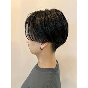 メンズ毛流れセンターパート