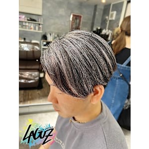 攻めのメンズバレイヤージュ シルバーメッシュ