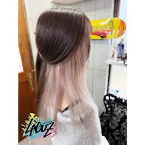 ラベンダーグラデが映える大人ハーフアップ