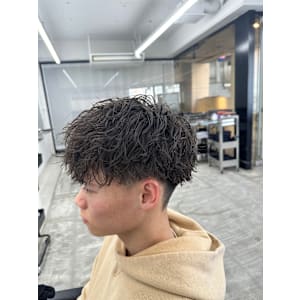 王道マッシュ＋ツイストスパイラルパーマ