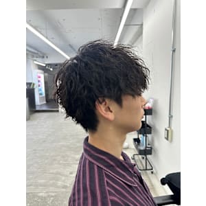 刈り上げない王道マッシュ＋ツイストスパイラルパーマ