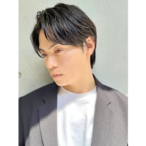 波巻きパーマメンズツイストスパイラルパーマツーブロック