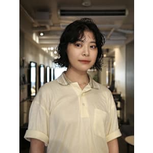 【田中結】ボブ　ウェーブパーマ　くるくる