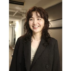 【田中結】ミディアムレイヤー　ウェーブパーマ