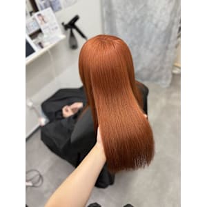 オレンジカラー/ハイトーン/ツヤ髪