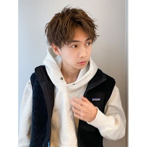 メンズフェザーパーマ2way刈り上げショート横浜