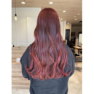 ブリーチなしダブルカラー/レッドカラー