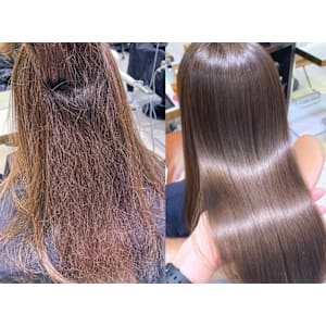 縮毛矯正ツヤツヤストレート髪質改善前髪なし前髪あり表参道 - GRAND【グランド】掲載中