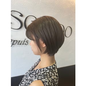 【CRESCENDO】ショートボブ×オリーブグレージュ