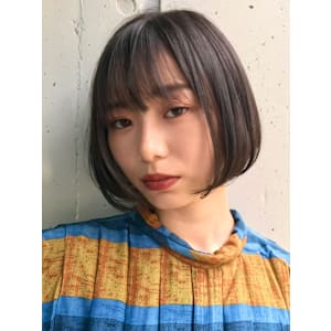 前下がりショート・ボブ/絶壁解消/前髪あり/30代/40代