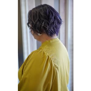 ハンサムショートパーマ × ダークアメジスト