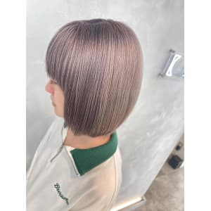 シルバーベージュ/タッセルボブ/ブリーチ２回必須