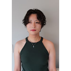 動きのあるレディースパーマ×ハンサムショート