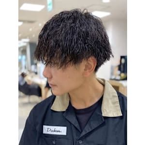 銀座メンズパーマ波巻きシャドウパーマツイストスパイラル無造作