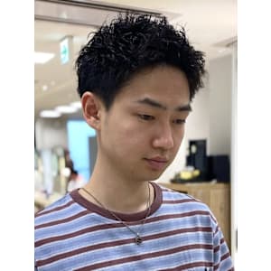 銀座メンズパーマ波巻きシャドウパーマツイストスパイラル無造作