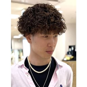 銀座メンズパーマ波巻きシャドウパーマツイストスパイラル無造作