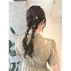 【Nanaka】ツイン編みおろし/お呼ばれヘアセット