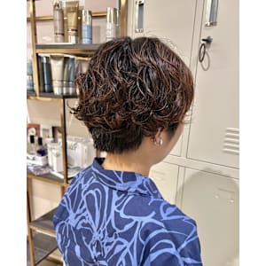 ショート×パーマ×マッシュショート×前髪あり×横浜
