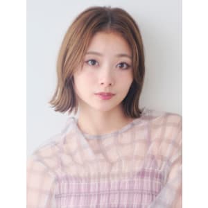 銀座外ハネ可愛い切りっぱなしボブ