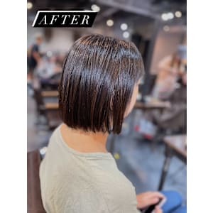 縮毛矯正をして肩上までスッキリ✨