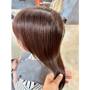 pink brown × 髪質改善