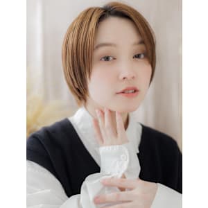 マロンベージュ前髪なしショートマッシュ　ハッシュボブ - COVER HAIR bliss 【カバー ヘア ブリス】川口/ららテラス川口東口駅前店【カバー ヘア ブリス カワグチララテラスカワグチヒガシグチエキマエテン】掲載中