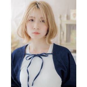 ブリーチオンカラーニュアンスパーマボブディ　ハッシュボブ - COVER HAIR bliss 【カバー ヘア ブリス】川口/ららテラス川口東口駅前店【カバー ヘア ブリス カワグチララテラスカワグチヒガシグチエキマエテン】掲載中