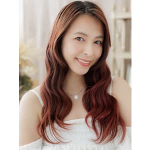 波巻きウェーブチェリーレッドくびれロング　ローズブラウン - COVER HAIR & SPA bliss【カバーヘア アンド スパ ブリス】浦和/浦和西口店【カバー ヘア アンド スパ ブリス ウラワ ウラワニシグチテン】掲載中