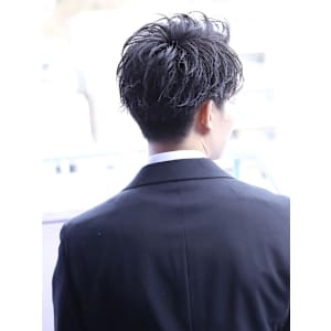 キリッとアップバングビジネス