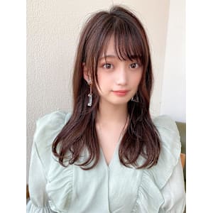 暗髪でも出せるこなれ感フェイスレイヤー×ナチュラルセミロング - AFLOAT/L 錦糸町【アフロートエル】【アフロートエル キンシチョウ】掲載中