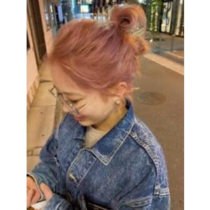 #チェリーブラウン　#ブリーチカラー