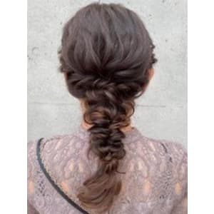 #編み込みヘア　#パーティヘア