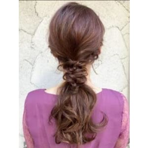 #編みおろしヘアアレンジ　