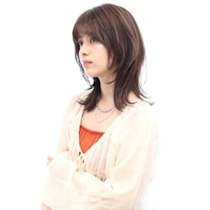 ☆ミディアムくびれヘア×柔らかブラウンベージュ春夏☆20代