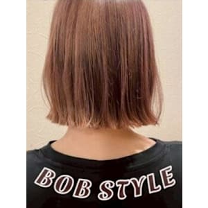 #切りっぱなしボブ　#ハイライト