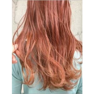#オレンジヘアカラー　#ビタミンカラー