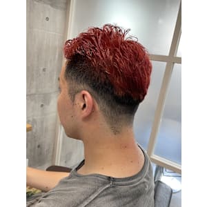 メンズショートレッドカラー