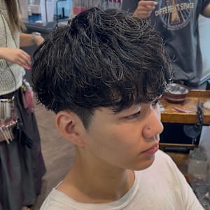 [藤沢]メンズカット黒髪ルーズパーマ